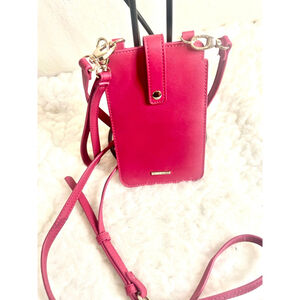 WHBM Pink Cell Phone/ Card Slot Wristlet Crossbody Bag